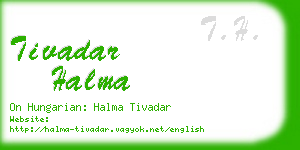 tivadar halma business card